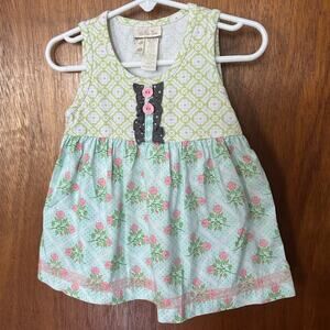 Matilda Jane Girls Size 2 Pink Rose Sleeveless Dress